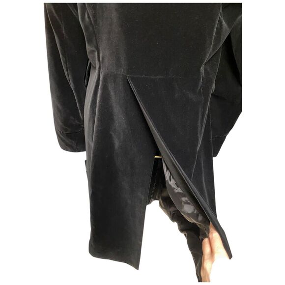 Brandon Thomas Sz 12 Black Velvet Long Coat Military Gothic Steampunk Victorian - Picture 13 of 16
